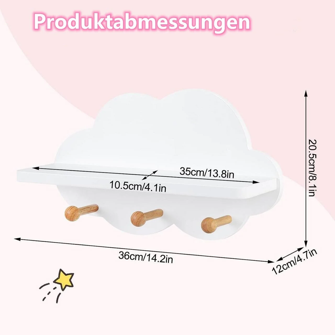 WOLTU Wandregal Wandboard Hängeregal für Küche Bad Wohnzimmer