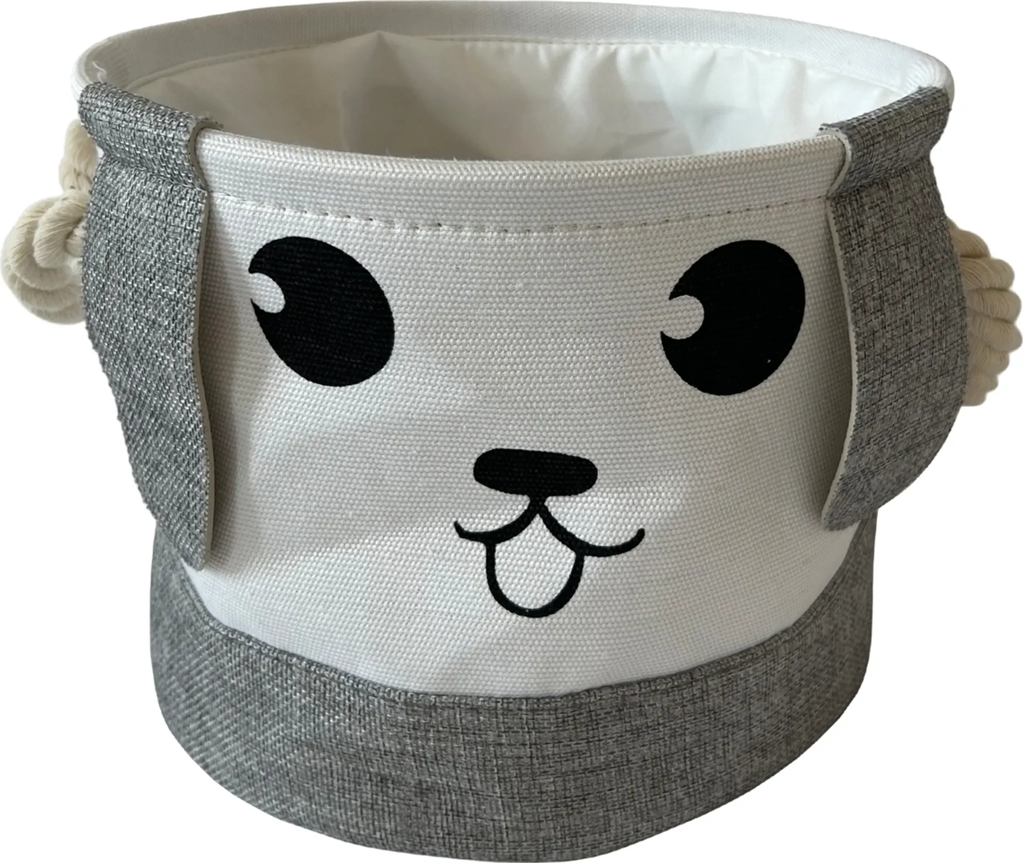 Aufbewahrungskorb „Hase“ – Rund, Canvas-Optik