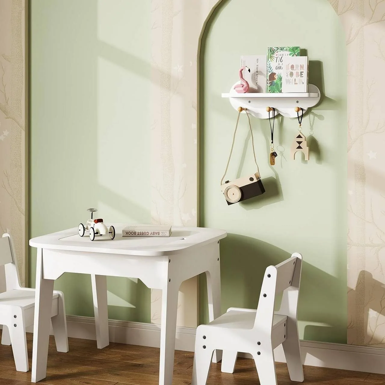 WOLTU Wandregal Wandboard Hängeregal für Küche Bad Wohnzimmer