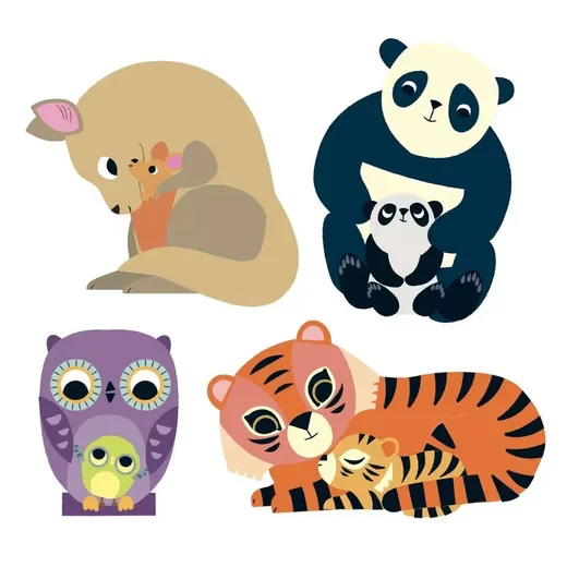 DJECO Sticker-Set Mütter und Babys