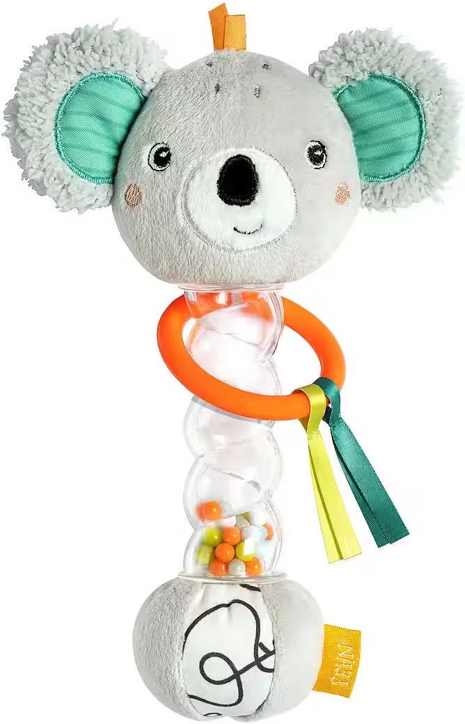 FEHN DoBabyDoo Baby Greifspielzeug Koala Rassel Regenmacher
