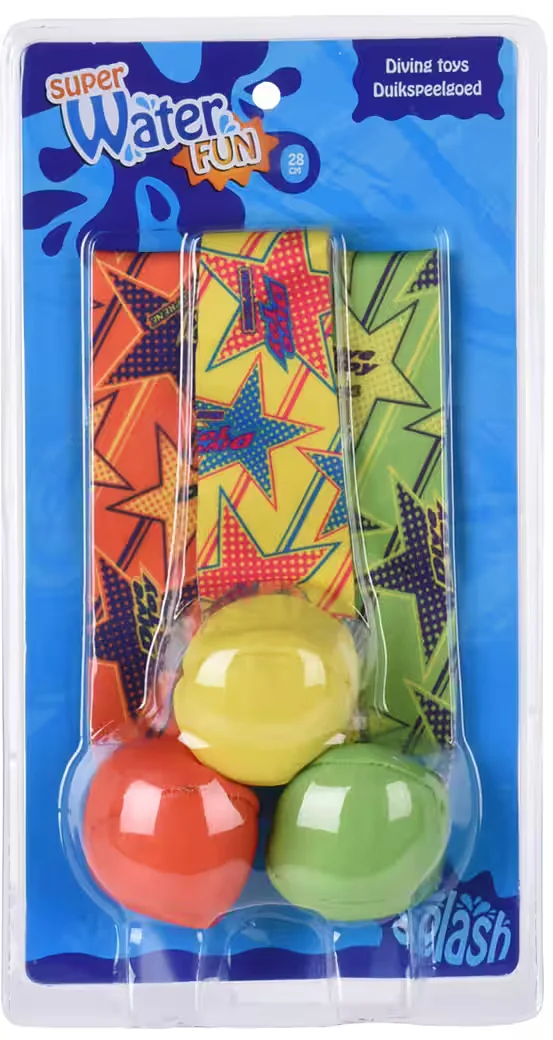 KOOPMAN Neopren Wasserbälle Kinder 3er Set Wurfball 28x5 cm 100 g